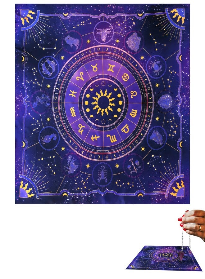 RupeeRise Tarot Cloth for Card Reading,Tarot Mat for Spiritual Practices, Durable Spread Divination Cloth Suitable for Most Decks - Image 1